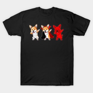 Corgi Dabing Horror Halloween T-shirt T-Shirt